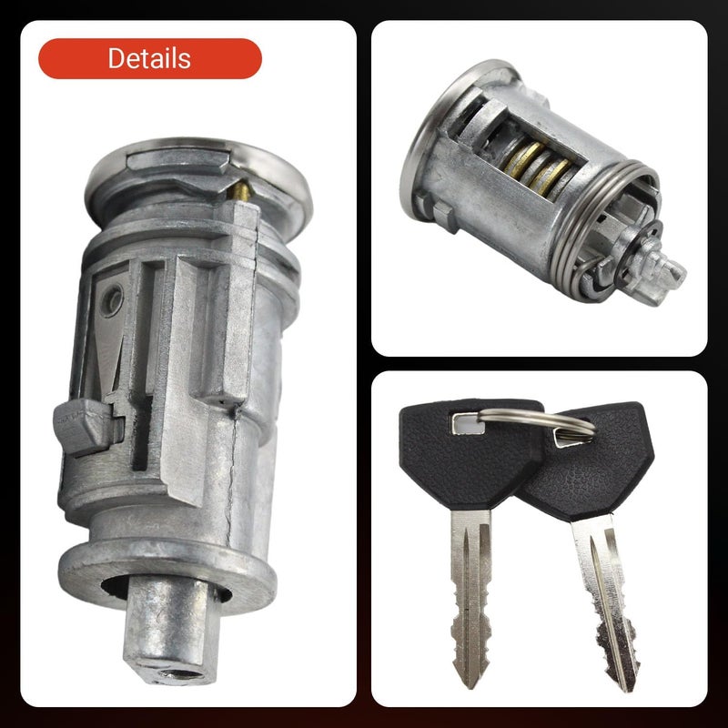 Powkos Ignition Lock Cylinder Kit 5003843AB Compatible with Jeep Wrangler TJ 1998 1999 2000 2001 Replaces 4746311 703719 DL4815 DL6946 - Image 3